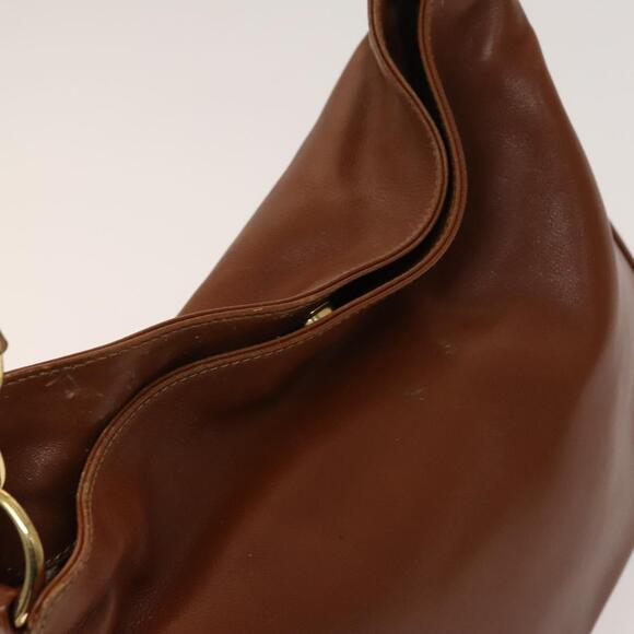 GUCCI Bamboo Hand Bag Leather Brown Gold 001 1705 001 1705 - Picture 6 of 16